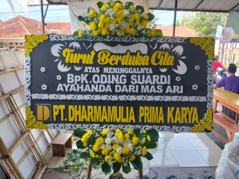 Karangan Bunga Duka Cita 2x1m bunga 2 titik - toko bunga kuningan