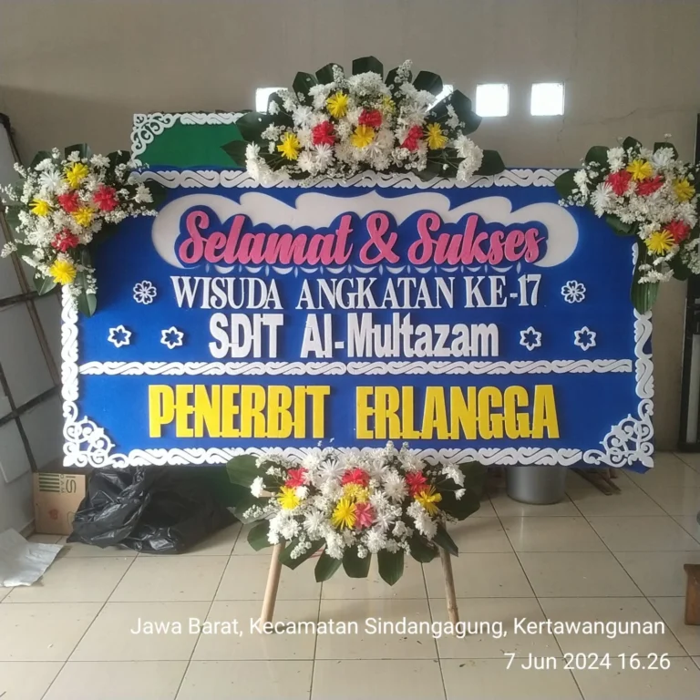 Karangan Bunga Selamat & Sukses 2x1m