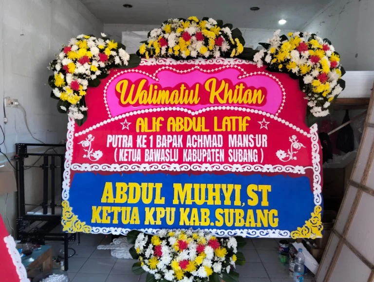 Karangan bunga khitanan 2m 15 4 titik | Toko Bunga Kuningan