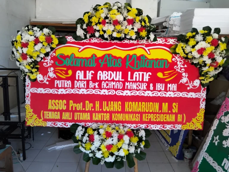 Karangan bunga khitanan 4 titik 2-1 | toko bunga kuningan