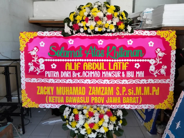 Karangan bunga khitanan bunga atas bawah | toko bunga kuningan