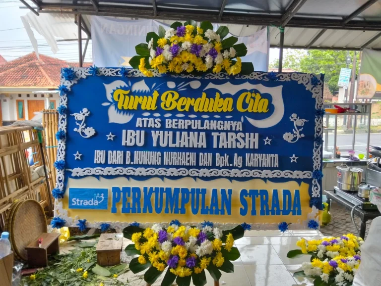 karangan bunga duka cita 2 titik - Rizqi Florist Kuningan